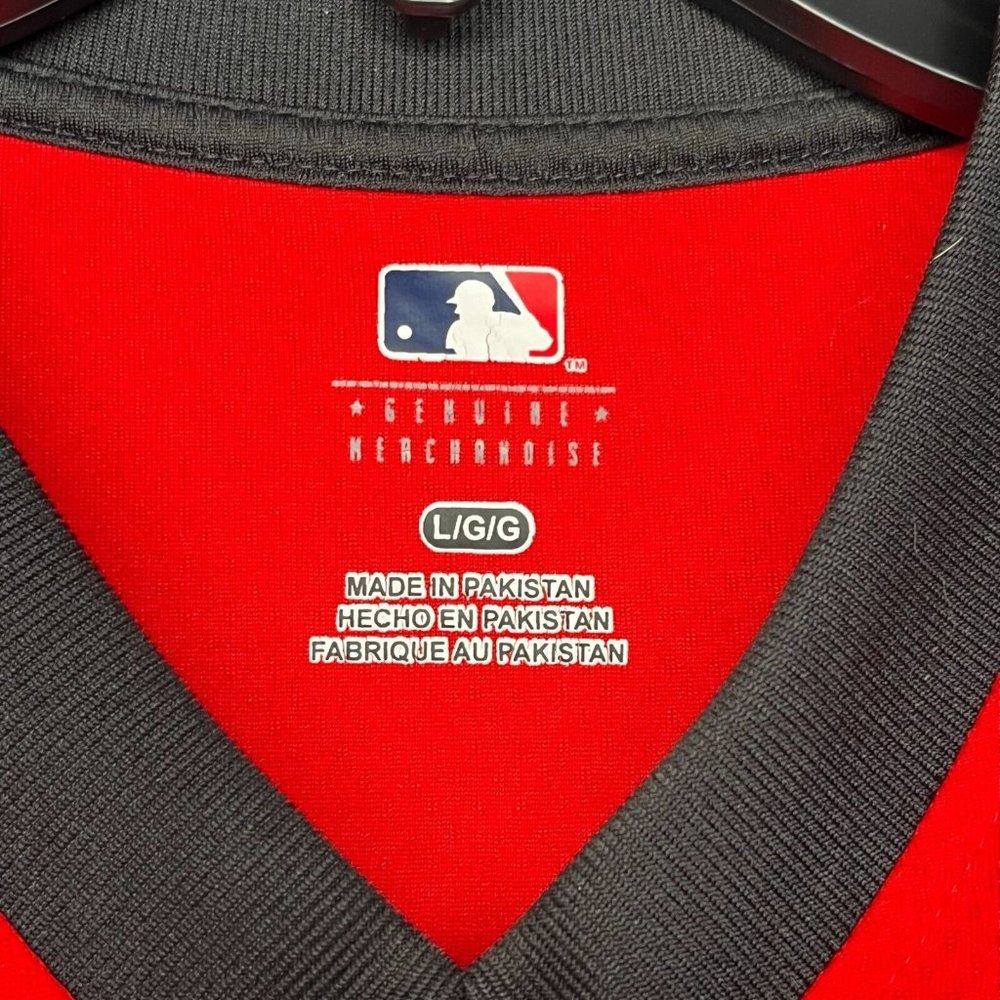Cincinnati Reds Baseball Adult Men's Large Red V-Neck S/S Shirt MLB Genuine - Picture 4 of 5